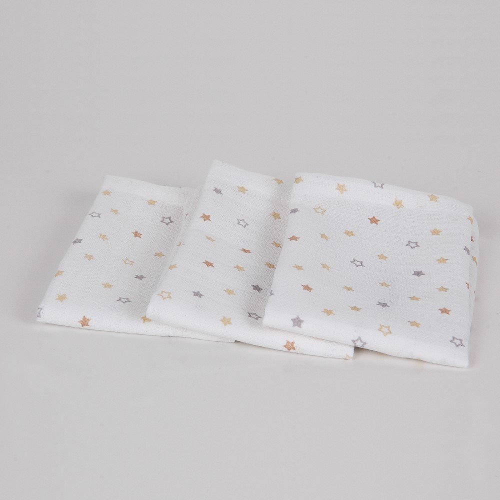 Müslin Çok Amaçlı Örtü Yıldız - 30x30*3