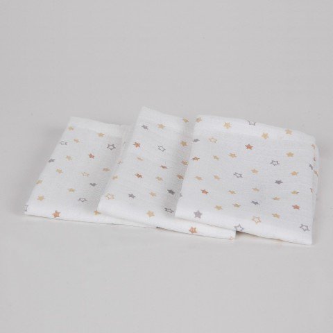 Müslin Çok Amaçlı Örtü Yıldız - 30x30*3