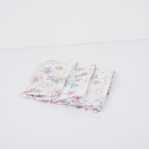 Colourful Stars Müslin Çok Amaçlı Örtü 30x30*3