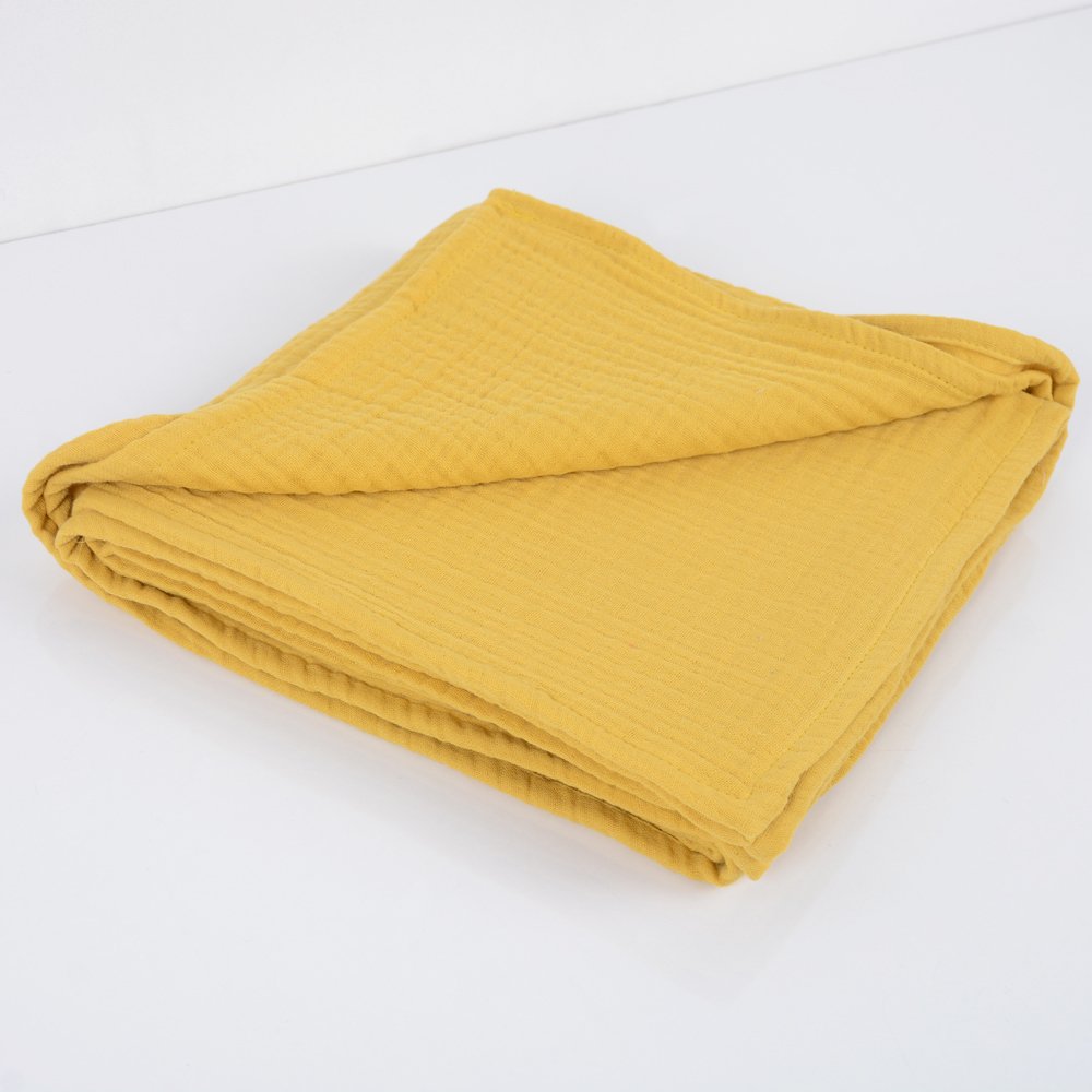 Sarı Renk 100x100 cm Dekoratif Ev Tekstili Örtü Yumuşak Kumaş