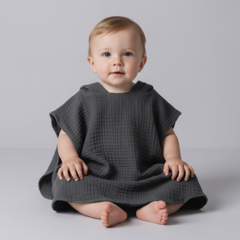 Çocuk Panço Koyu Gri - 1-3