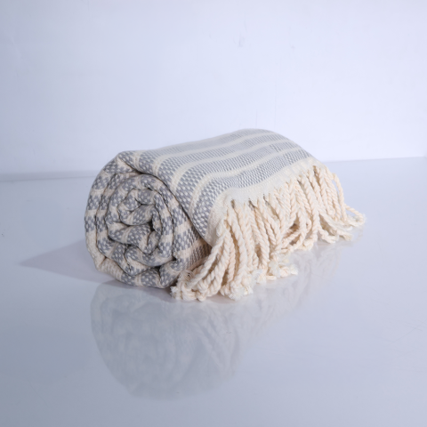 Piksel Çizgi Peştemal Gri