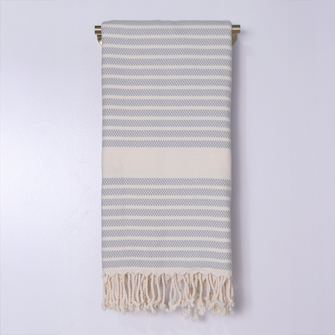 Piksel Çizgi Peştemal Gri