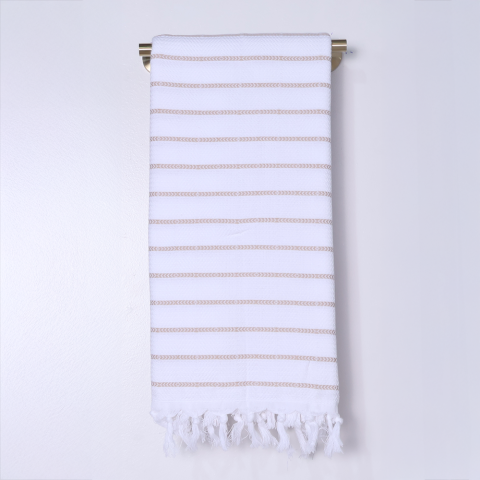 Çizgi Ok Peştemal Bej