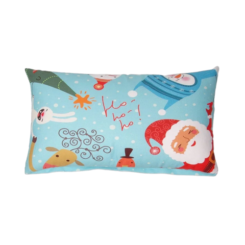 Dijital Baskılı Noel Baba Kırlent %100 Pamuk Panama Kumaş İndirimli