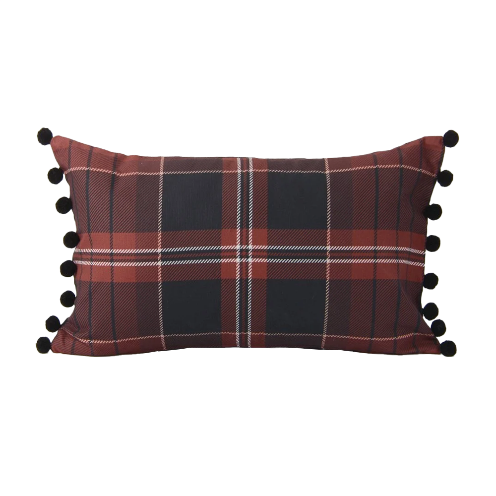 Morris ponponlu dijital baskılı dekoratif kırlent Home Harmony koleksiyonu