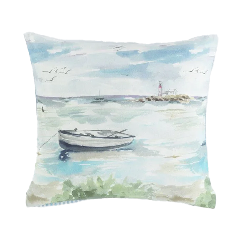 40x40 Dijital Ege Kırlent Home Harmony Pamuk Panama Kumaş Dekoratif Ev Tekstili