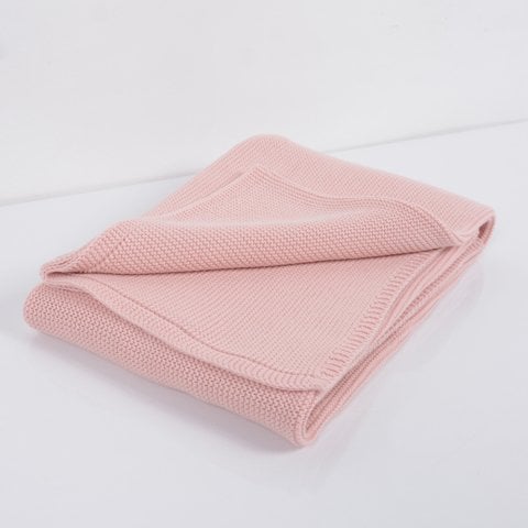 Bebek Pamuklu Düz Örgü Battaniye