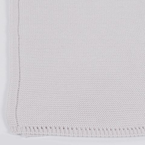 Bebek Pamuklu Düz Örgü Battaniye Bej