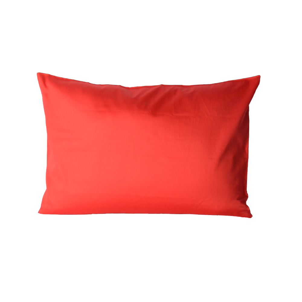 %100 Pamuk Saten Yastık Kılıfı 1 Adet 50X70 Kırmızı