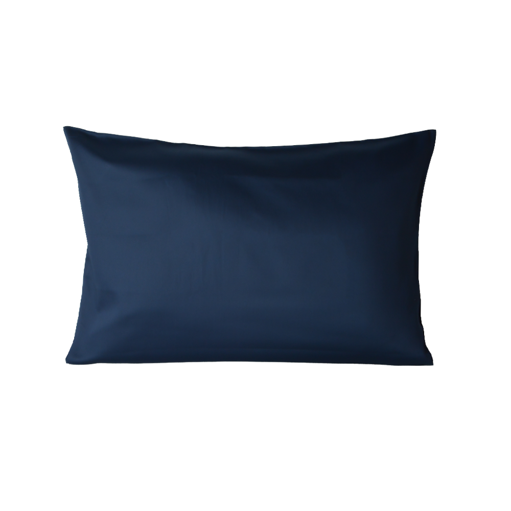 %100 Pamuk Saten Yastık Kılıfı 1 Adet 50X70 Lacivert