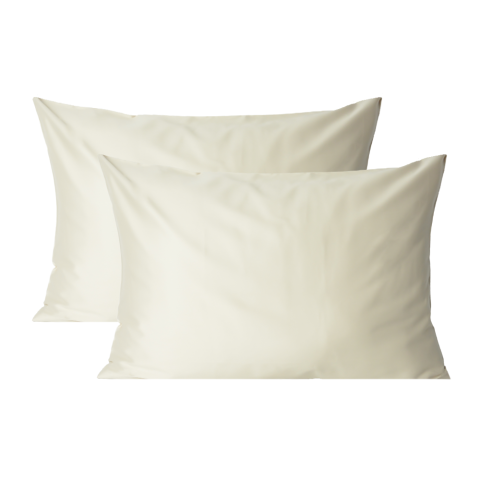 %100 Pamuk Saten Yastık Kılıfı 2 Adet 50X70 Bej