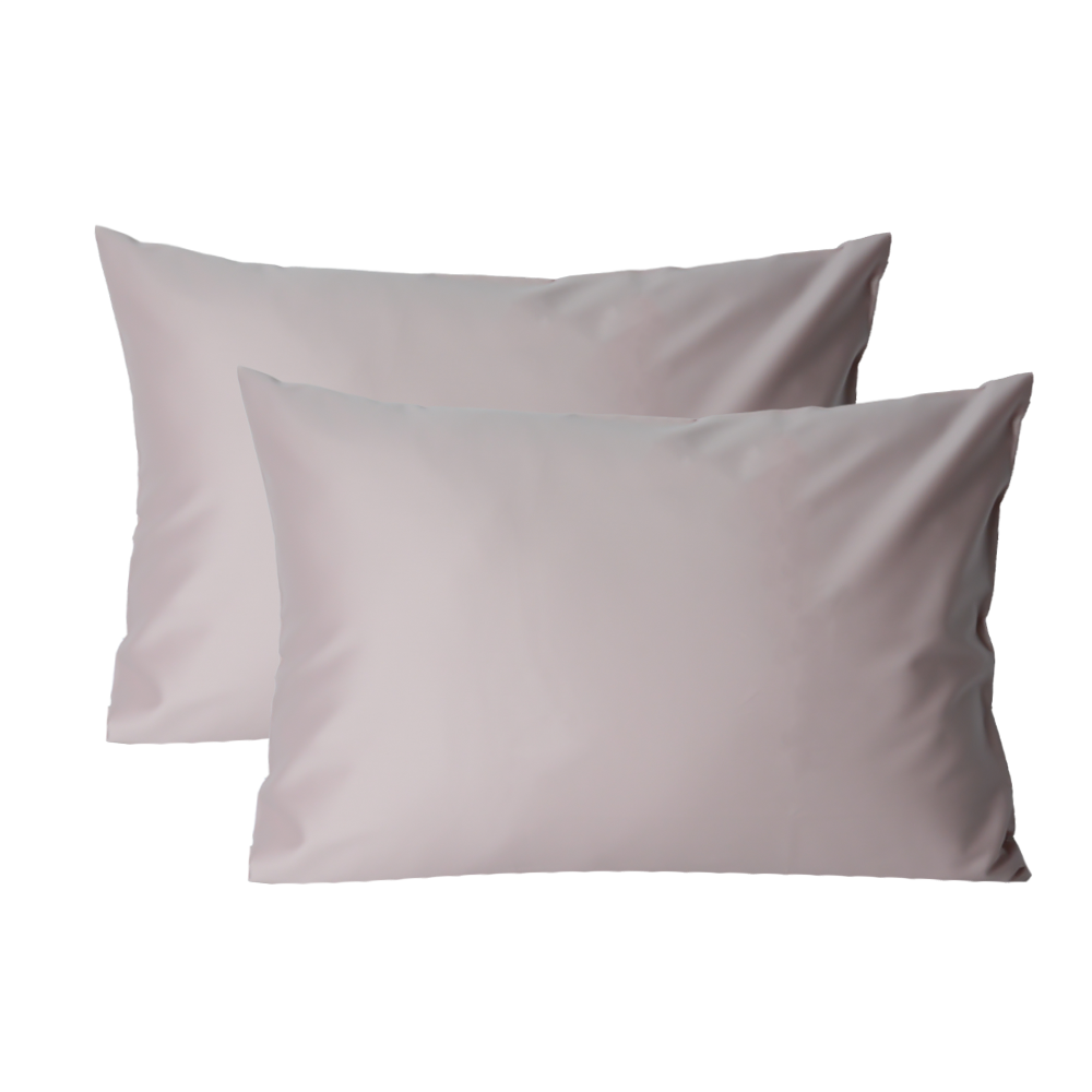 %100 Pamuk Saten Yastık Kılıfı 2 Adet 50X70 Pudra