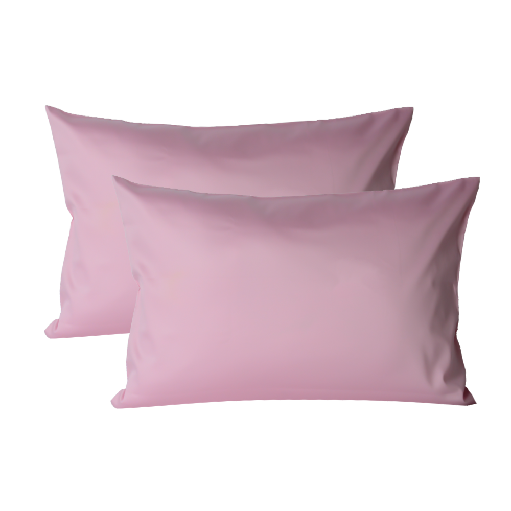 %100 Pamuk Saten Yastık Kılıfı 2 Adet 50X70 Pembe