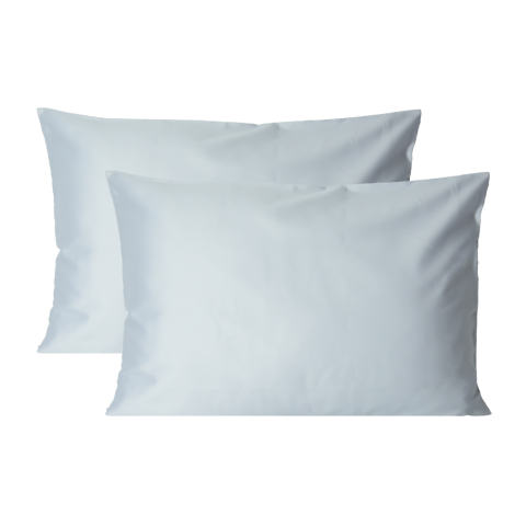 %100 Pamuk Saten Yastık Kılıfı 2 Adet 50X70 Gri