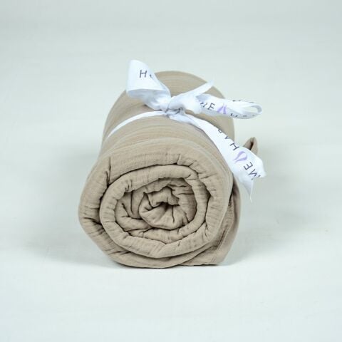 Biyeli Müslin Pike Bej - Tek Kişilik