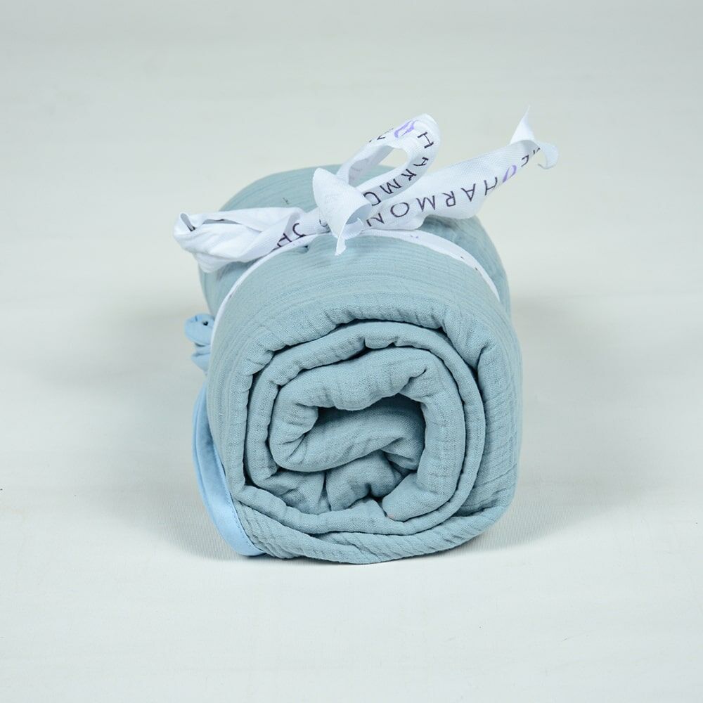 Biyeli Müslin Pike Mavi - Tek Kişilik