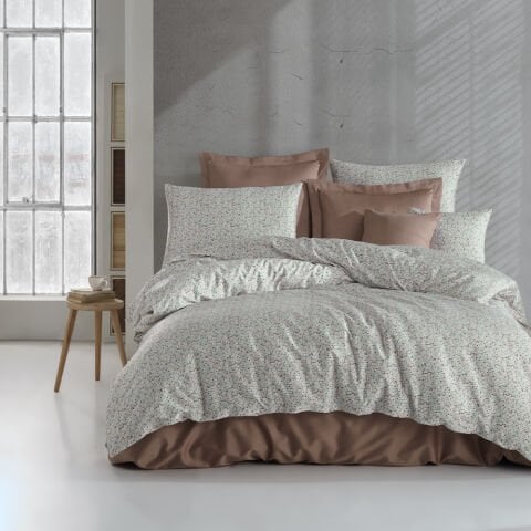 %100 Pamuk Saten Sienna Nevresim Takımı Tek Kişilik - Fitted Çarşaf