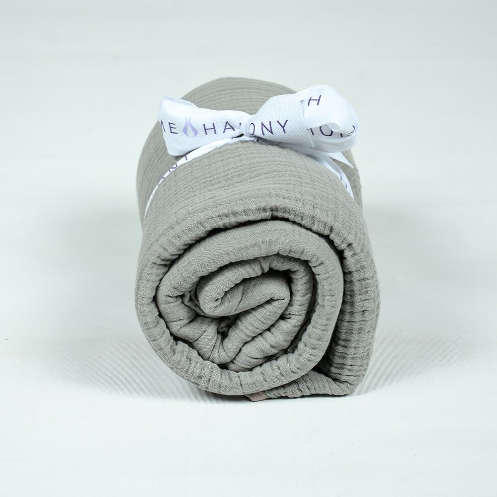 Biyeli Müslin Pike Gri - Çift Kişilik