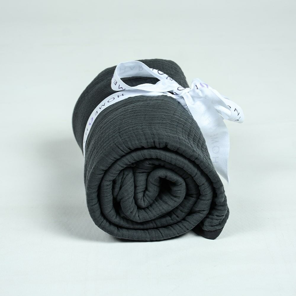 Biyeli Müslin Pike Antrasit - Çift Kişilik