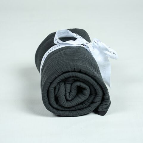 Biyeli Müslin Pike Antrasit - Çift Kişilik