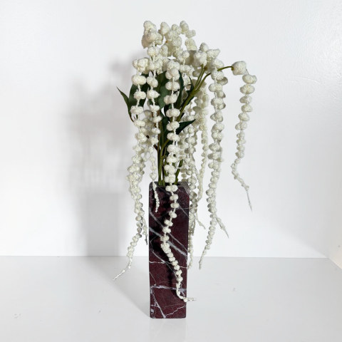 Amaranthus Yapay Çiçek ve Mermer Vazo