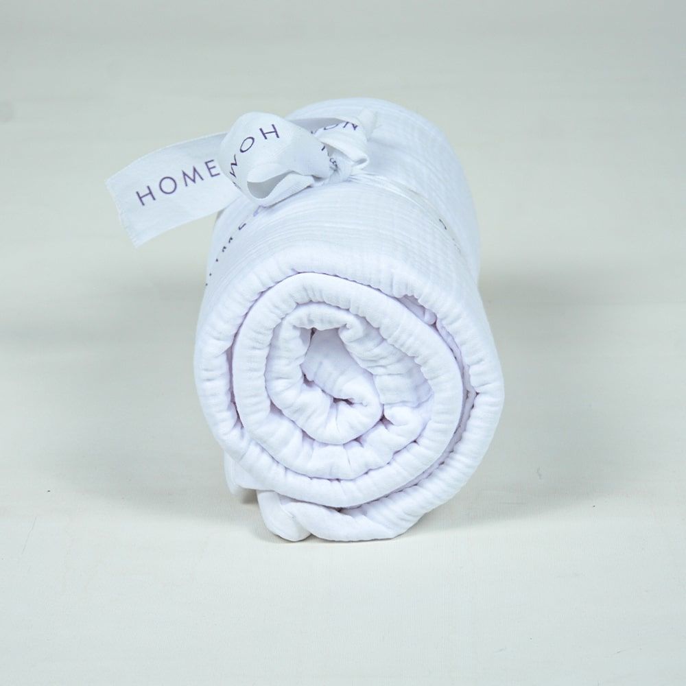 Biyeli Müslin Pike Beyaz - Çift Kişilik