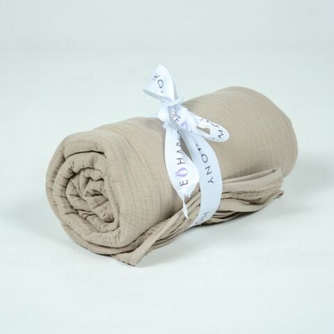 Biyeli Müslin Pike Bej - King Size