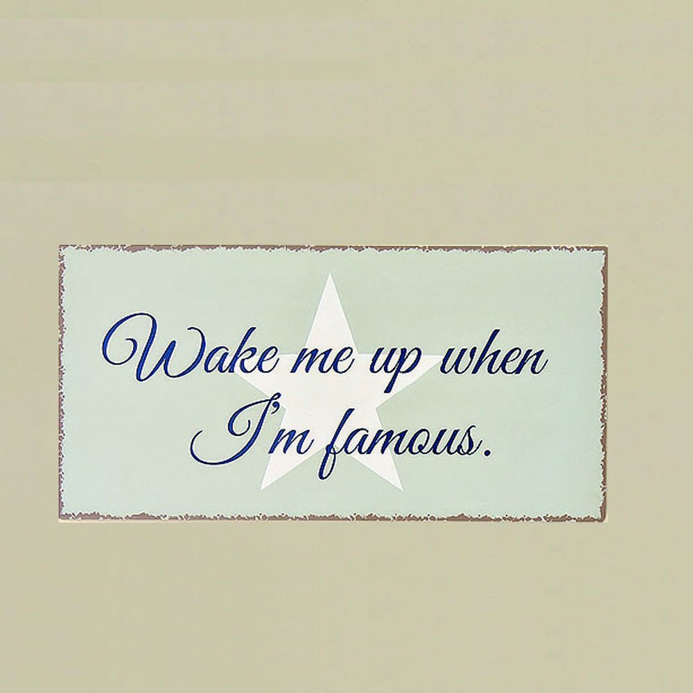 Wake Me Up 40x20 Demir Lak İyi Geceler Dekoratif Levha Aksesuar