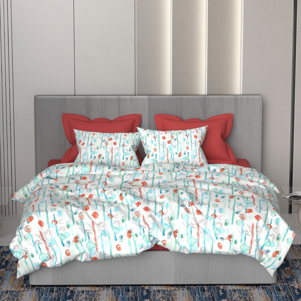 %100 Pamuk Saten Keki Dijital Nevresim Takımı Yumuşak Dokulu New Collection