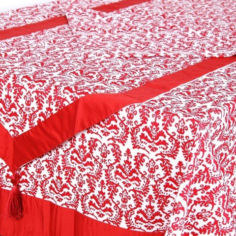 Damask Desen Runner Elegent Masa Örtüsü Dekoratif Masa Tekstili