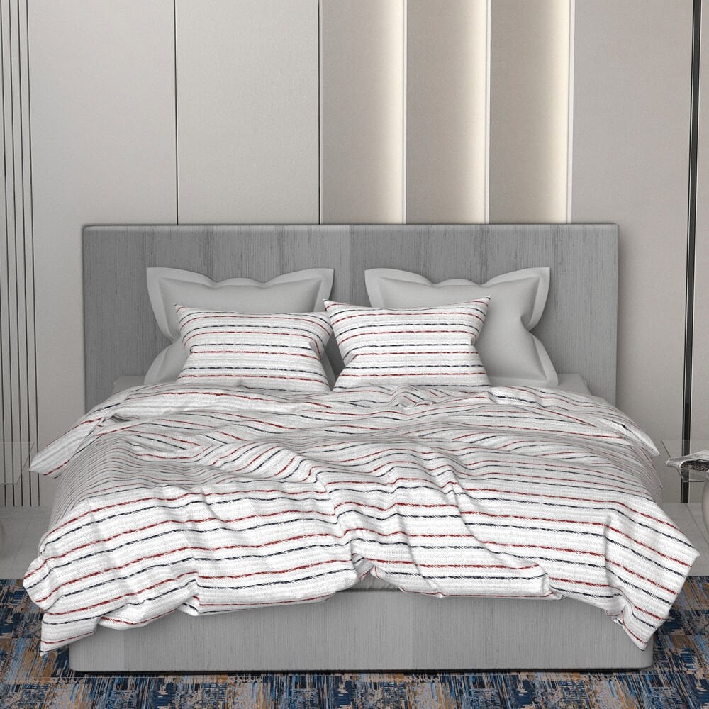 %100 Pamuk Saten Hermod Nevresim Takımı Gri - Çift Kişilik - Düz Çarşaf