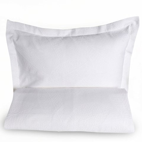 Yaprak Pike Takımı Beyaz - Çift Kişilik