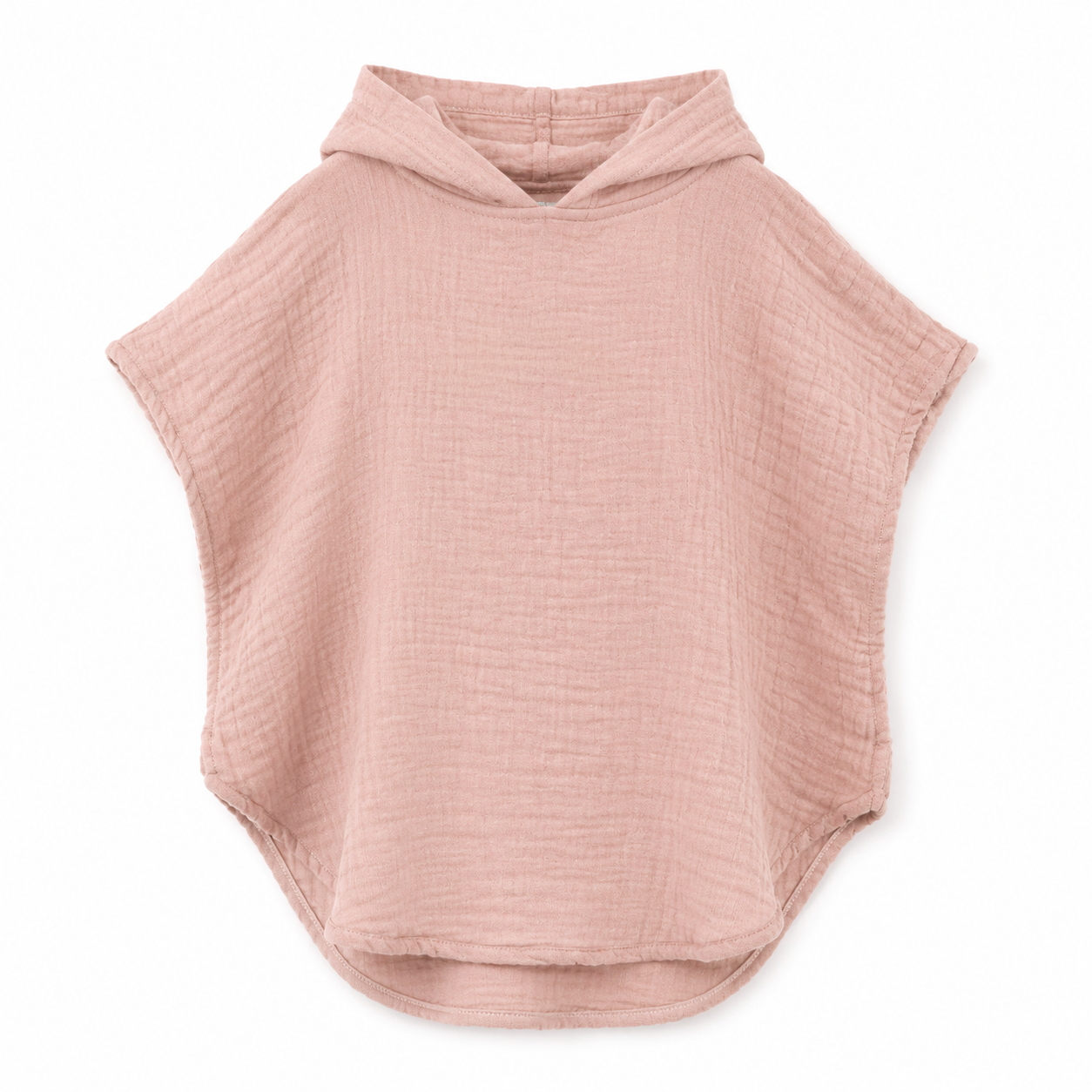 Çocuk Kulaklı Panço Pembe - Sırt Yıldız - 3-5