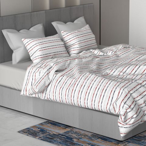 %100 Pamuk Saten Hermod Nevresim Takımı Tek Kişilik - Düz Çarşaf