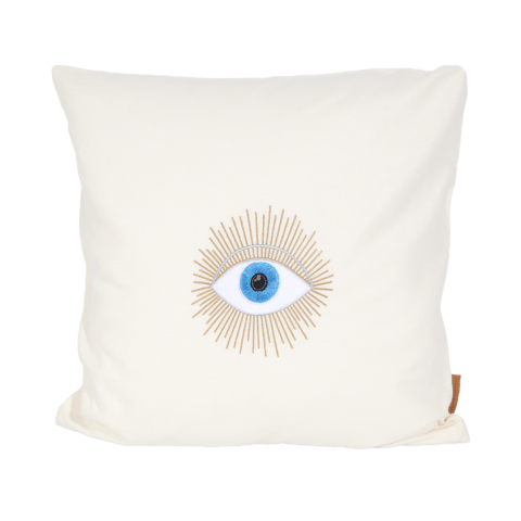 Mystic Nakışlı Kırlent Krem