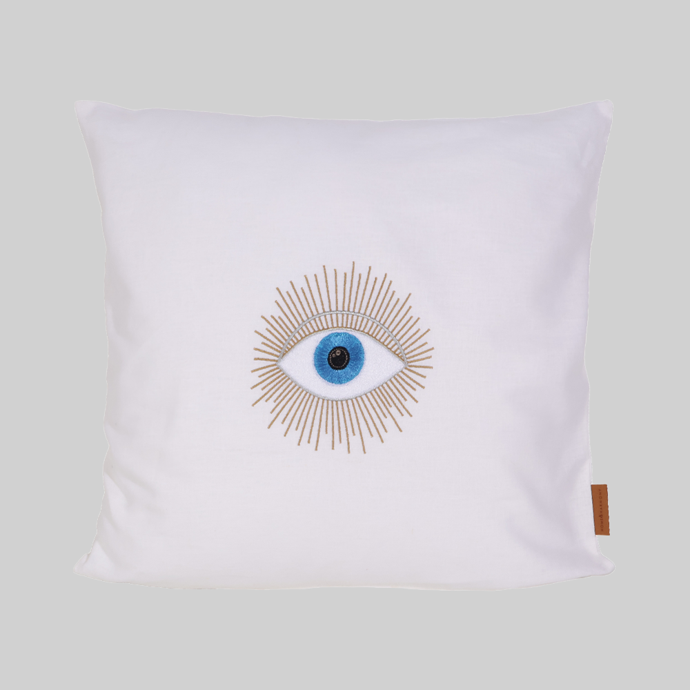 Mystic Nakışlı Kırlent Beyaz