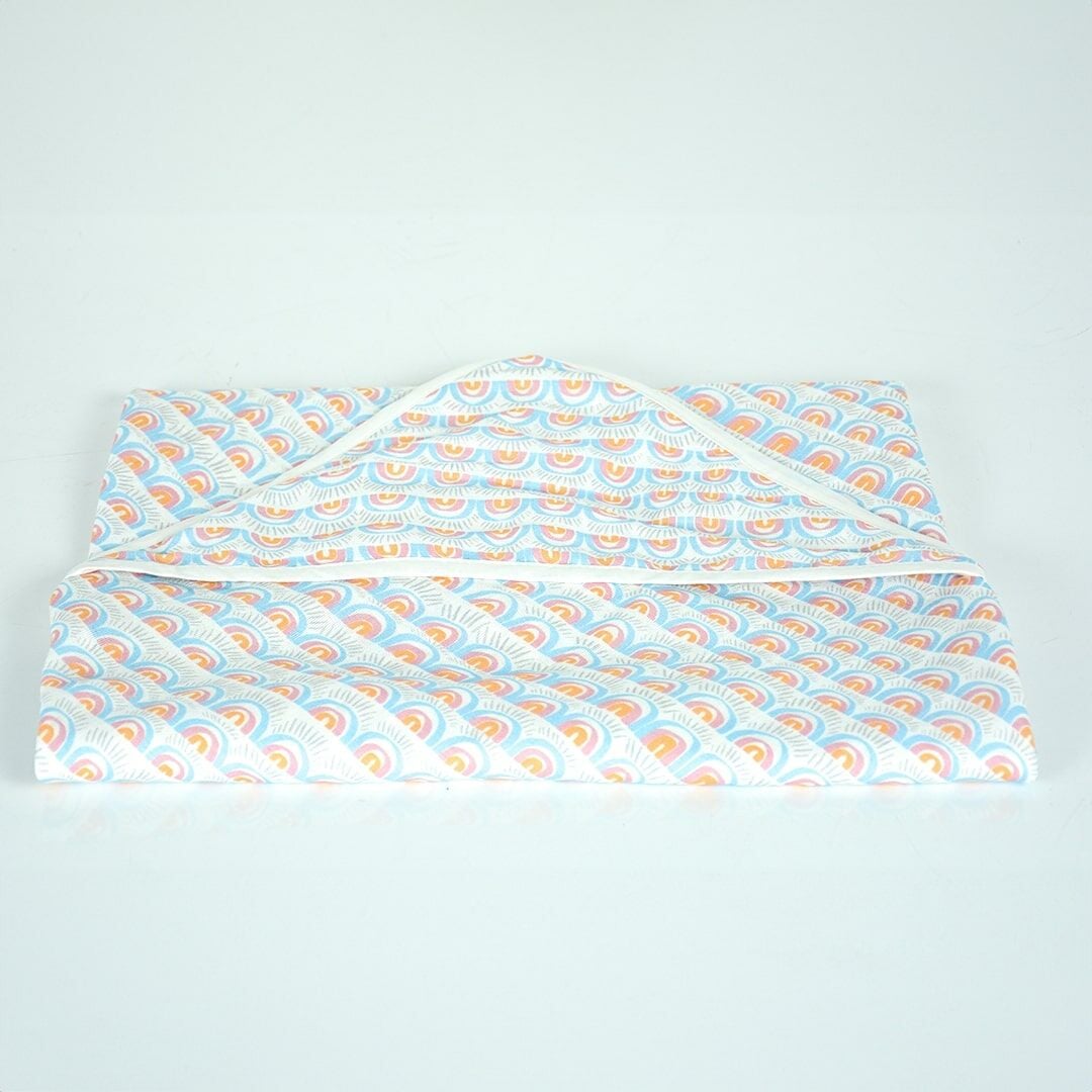 Rainbow desenli müslin kundak 75x75 cm yumuşak emici bebek kundak battaniyesi