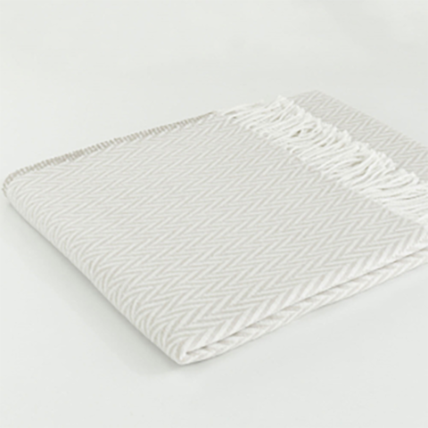 Zigzag Skoç Battaniye Bej