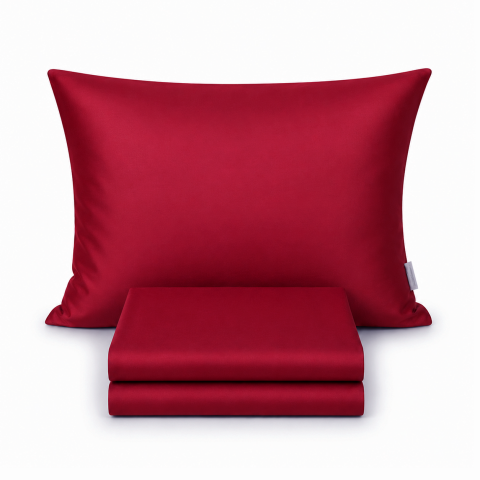 %100 Pamuk Saten Fitted Takım Pudra - 90x200