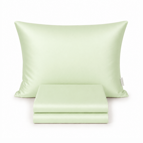 %100 Pamuk Saten Fitted Takım Pudra - 90x200