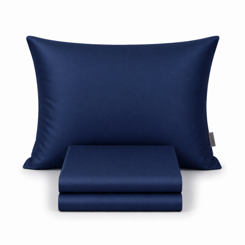 %100 Pamuk Saten Fitted Takım Pudra - 90x200