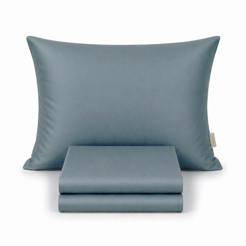 %100 Pamuk Saten Fitted Takım Pudra - 90x200