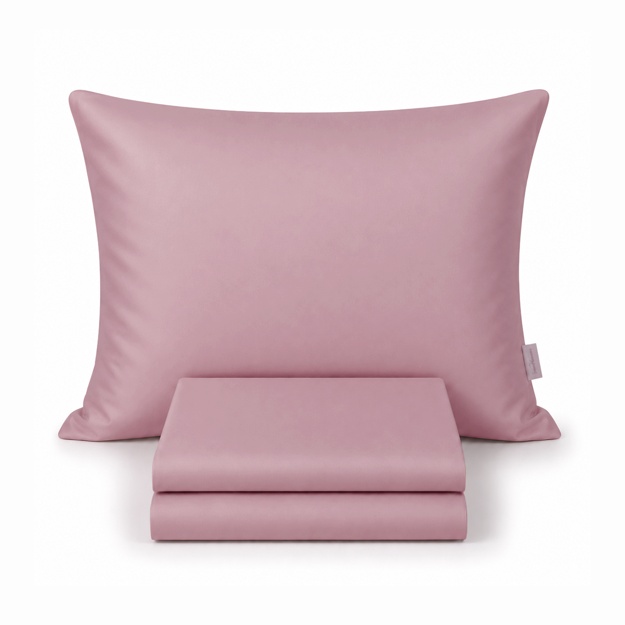 %100 Pamuk Saten Fitted Takım Pembe - 90x200