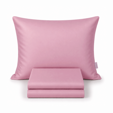 Fitted Saten Takım Pembe - 90x200
