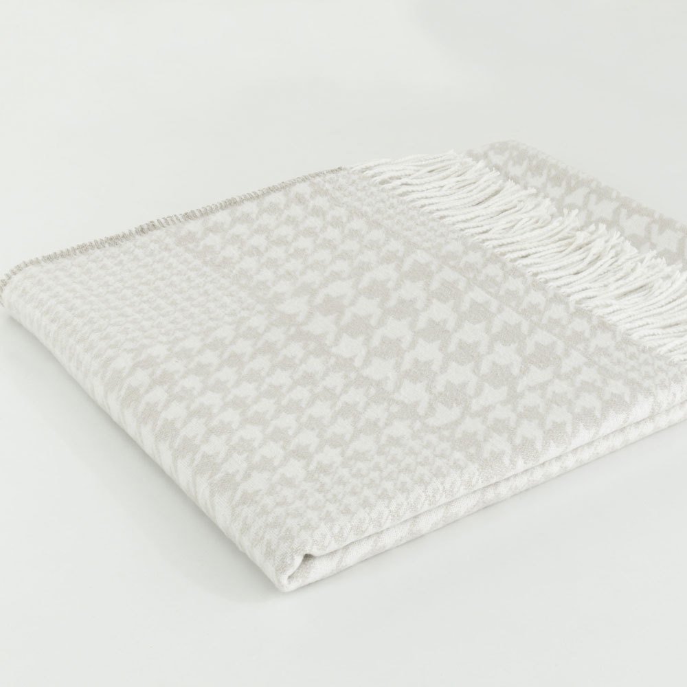 Kazayağı Skoç Battaniye Bej