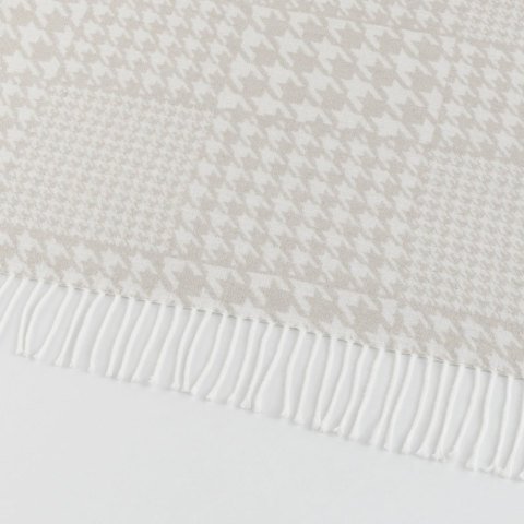 Kazayağı Skoç Battaniye Bej