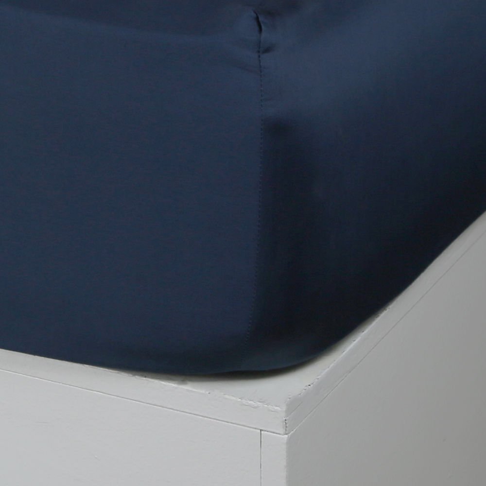 Fitted Saten Takım Lacivert - 90x200