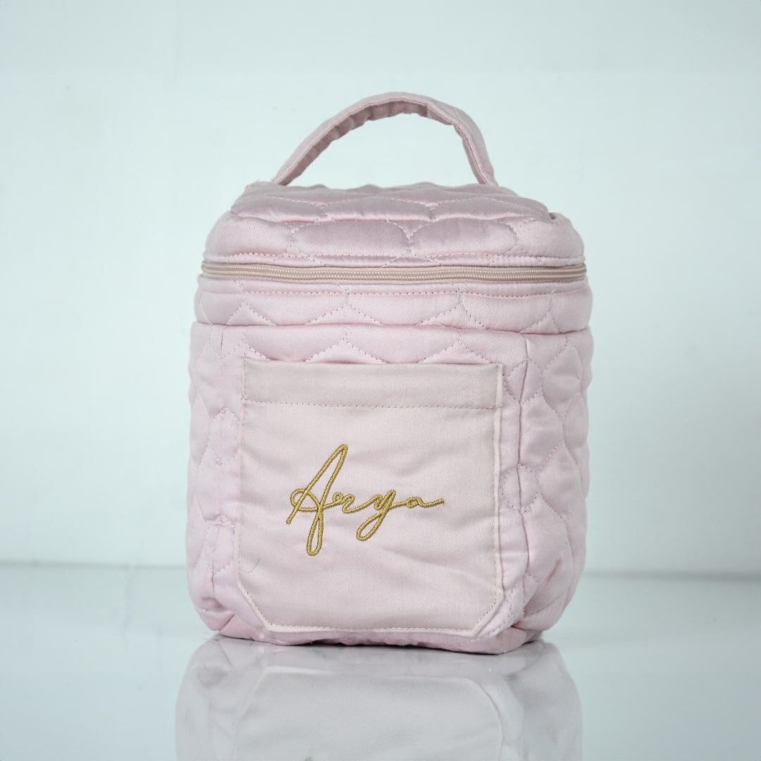 Kişiye Özel Bebek Bakım Çantası Pembe - 15x15