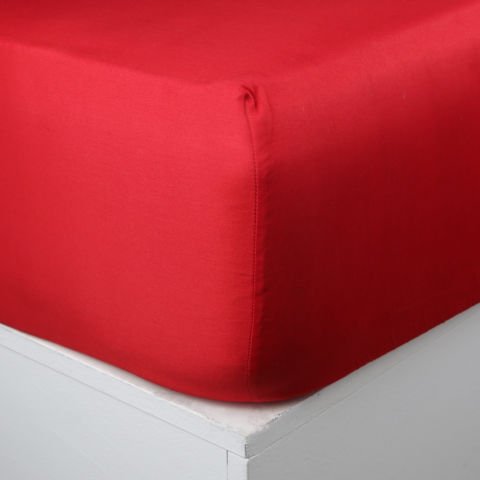 Fitted Saten Takım Kırmızı - 90x200